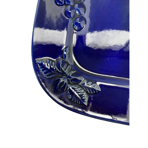 Large Rich Cobalt Blue Scheurich Germany Platter 16" x 12" - Picture 10 of 12